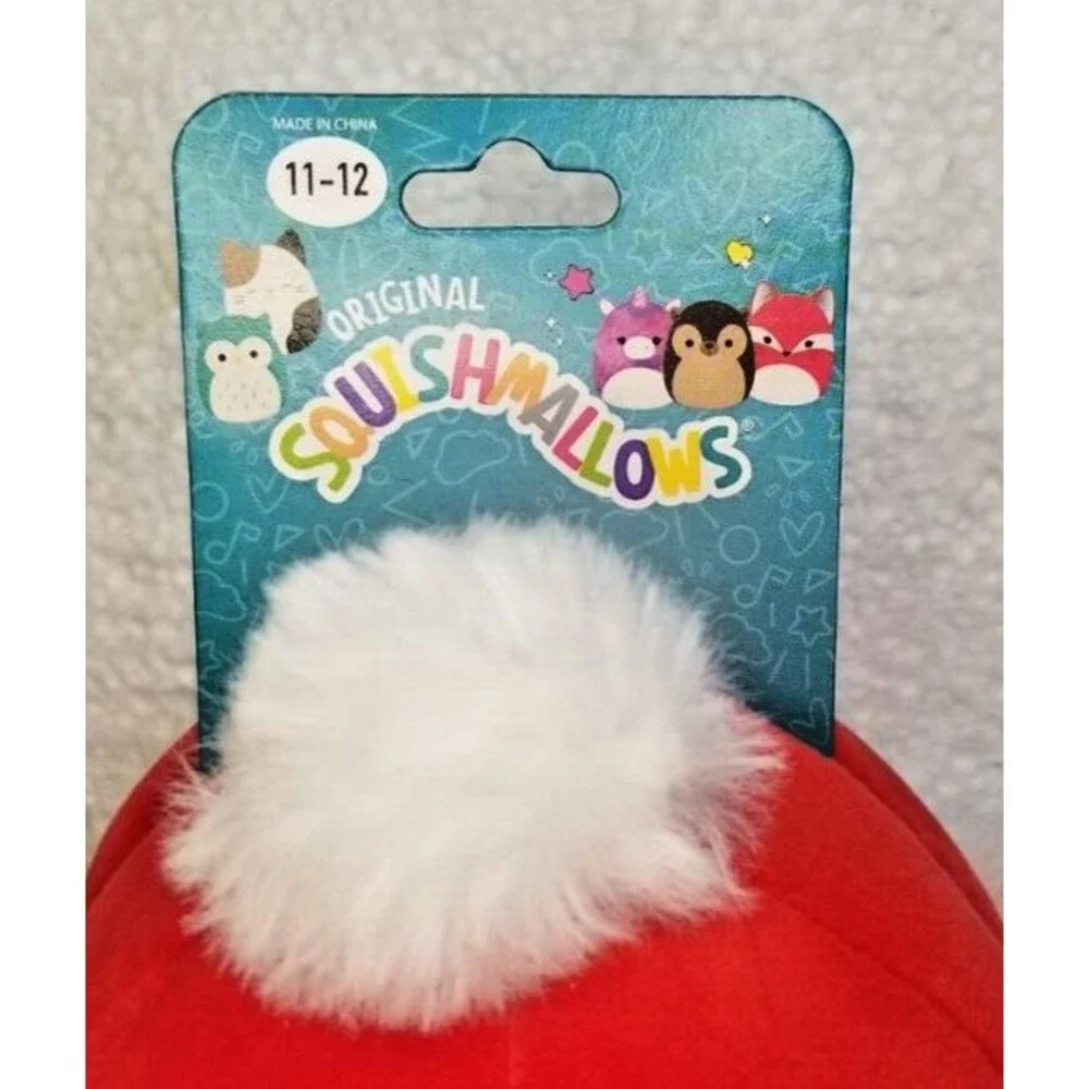 Squishmallow Santa Claus Kid's Slippers Plush Size is 11-12 NEW with TAGS CUTE